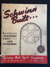 1957  Schwinn Built Dealer Catalog  ... Spring Hub Cycle Co., Des Moines, IA picture