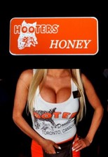 Hooters Uniform Honey Name Tag Pin Back Dress Up Role Play Lingerie bartender nw picture