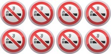 1.5in x 1.5in No Smoking Stickers Car Truck Vehicle Bumper Decal picture