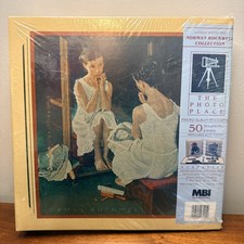NOS 1990s NORMAN ROCKWELL GIRL AT  MIRROR FULL SIZE PHOTO ALBUM BINDER NEW USA picture