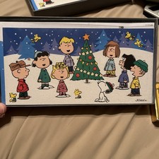 Hallmark Peanuts Christmas Card Set of 16 w/Designer Envelopes All Blank Insides picture