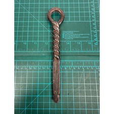 Antique Hand Forged Twisted Iron Marlinspike Fid Primitive Blacksmith Pry Tool 7 picture