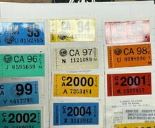 Ca Registration Year Tag 1993-2004 Missing 2003 2005 Lot Of 11 picture