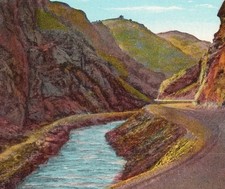 Bear Creek Cañon Highway Morrison Evergreen Colorado Linen Postcard 1930s picture