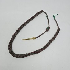 US Army French WWII Fourragere Lanyard Green Red Brass Tip Shoulder Cord picture