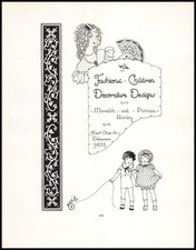 1926 Meredith And Patricia Hanley Chicago Design Fashion Art Children Print Ad picture