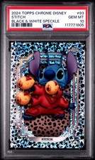 PSA 10 - 2024 Topps Chrome Disney - Stitch - Black & White Speckle /101 picture