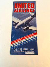 December 1st, 1938 American Airlines Vintage Timetable picture