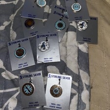 Lot 9 Charms  Sterling Silver Daughters REBEKAH Odd Fellows picture