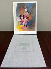 1991 Disney Cast Print Paul Wenzel Mickey Minnie Goofy W/ Bo Boyd Letter picture