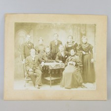 VTG LARGE Photo photograph Late 1800s early 1900s family studio picture