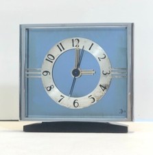 Antique Hammond Empress Blue Glass Art Deco Clock  1930's Rare picture