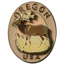 Vintage Oregon USA Elk Travel Souvenir Pin picture