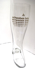 2 L. Schwaben Brau, German beer boot w/ gold lettering, vintage,  Very Good cond picture