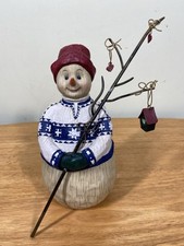 Kathy Killip Sweater Snowman Demdaco 2000 Retired Figurine Resin Holiday Decor picture