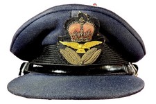 WWII Officer Crusher Cap  Bullion Badge RAAF Australia CGCF Sz 6 7/8 Nice Cond picture