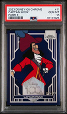 2023 Topps Chrome Disney 100 Captain Hook Purple Refractor PSA 10 /299 Peter Pan picture