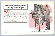 Weidenhoff Improved Universal Test Bench Electrical Advertising Old Postcard picture