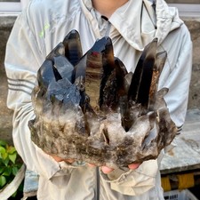 7.7LB Natural Tea black Crystal quartz Cluster Mineral Specimen Healing reiki picture