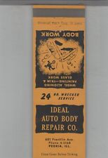 Matchbook Cover Ideal Auto Body Repair Co Peoria, IL picture