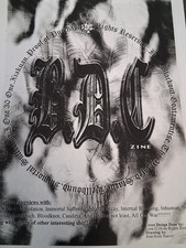 classic 1997 1st and only issue BDC ZINE under ground metal fanzine picture
