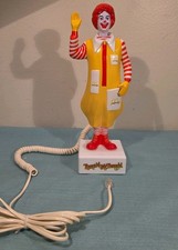 Vintage 1985 McDonald’s Ronald McDonald Telephone w/ Box & Paperwork Untested picture