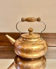 Vintage Stöckli Netstal Swiss Made Handcrafted Hammered Copper Teapot picture