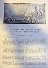 1904 Sculptor Augustus Saint-Gaudens illustrated picture