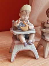 Lladro 6300 Rubber Ducky Boy Figurine Spain Porcelain Baby Gift Vintage picture