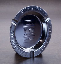  Vintage Metal Winston Cigarettes Advertising Ashtrays Taste Great  picture
