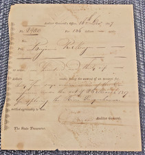 1817 Antique PA Auditor General Voucher Susquehanna River Exploration Document. picture