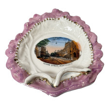 IRONTON OHIO OH Antique SECOND STREET Souvenir Plate Dish Transfer China picture