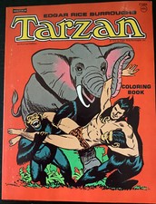 1975 Edgar Rice Burroughs Tarzan Authorized Edition Coloring Book UNSUED picture