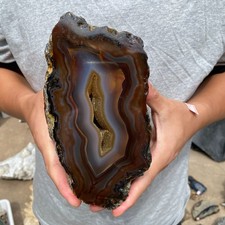7.2lb Natural Lace Banded Agate Quartz Crystal Rough mineral specimens Healing picture