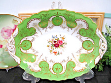 ANTIQUE 1830s  Coalport   Adelaide painted rose floral serving bowl England picture