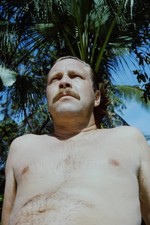 c1970's 35mm Slide, Man Portrait, Palm Tree green blue Tropical Color Photo picture