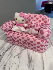 NWT Vintage 2004 Sanrio Hello Kitty Plush Couch Tissue Box Cover New picture