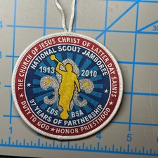 BSA BOY SCOUTS OF AMERICA 1913-2010 97TH ANV LATTER-DAY SAINTS LDS MORMON PATCH picture
