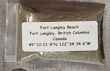 Fort Langley Beach British Columbia Canada Sand Soil Sample Apx. 30ml Hallmark picture