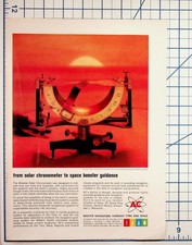 1960s AC Spark Plug Space Booster Guidance Solar Chronometer Magazine Ad picture