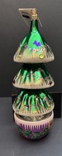 VERY RARE Christopher Radko EXTRA LARGE  3 Tier Christmas Tree Ornament 9 x 4 picture