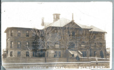 NICE EARLY RPPC VIEW OF THE ST VINCENTS HOSPITAL IN BILLING, MT 1908 picture
