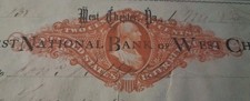 SLING'S 🪙 RARE 1873 First NATIONAL BANK OF WEST CHESTER Bank 🏦 Check picture