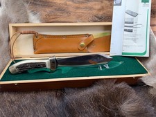 1981 Vintage Puma Rudemann Knife With Stag Handles & Paper Mint Presentation Box picture