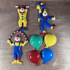 Vintage Burwood Products Co Clowns & Balloons Wall Plaques Hanging Nursery Kids picture