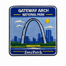 Gateway Arch National Park Patch – 3 Inch Iron On Embroidered Travel Patch picture
