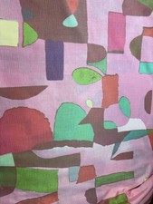 Pink retro Vintage apparel fabric Groovy abstract 6 yds 35