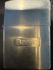 Vintage 1994 Basic Cigarettes Chrome Zippo Lighter picture