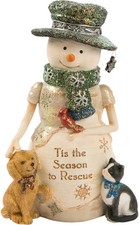 Pavilion Gift Company 81170 4.5 Inch Collectible Snowman and Seal Figurine picture