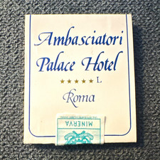 Ambasciatori Palace Hotel Roma Collectible Matchbook A. ROSSEL RVA 95/20 picture